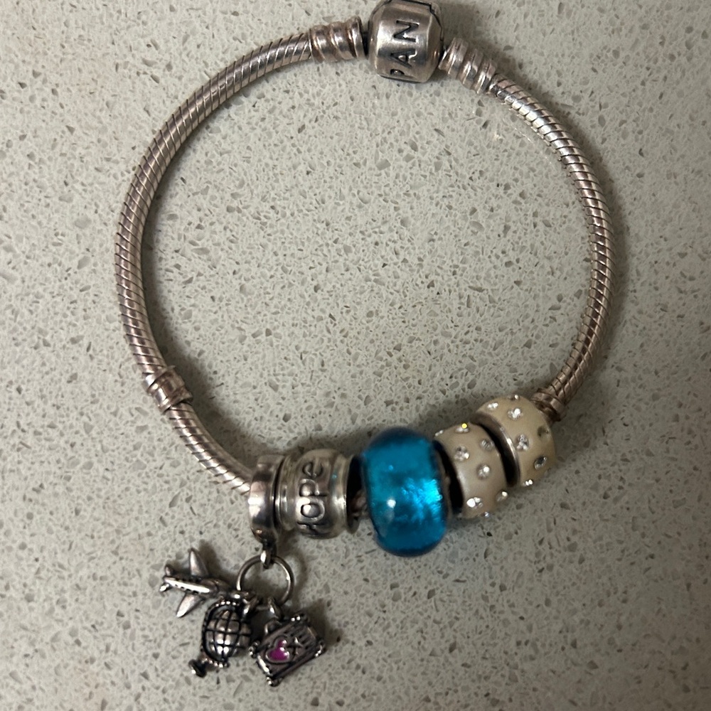 Pandora bracelet and charms
